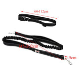 Maxbell Maxbell Reflective Pet Dog Leash Traction Rope Puppy Harness with Waistband Black