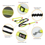 Maxbell Maxbell Reflective Pet Dog Leash Traction Rope Puppy Harness with Waistband Yellow