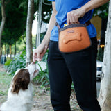 Maxbell Maxbell Hands Free Pet Treat Pouch Snack Bag Training Treat Waist Bag Brown