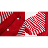 Maxbell Maxbell Small Pet Dog Striped Knitwear Puppy Dog Jumpsuit Coat Cosy Clothes Red M