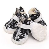 Maxbell Maxbell Dog Boots Waterproof Anti-Slip Pet Puppy Coitton Shoes Booties Black #3