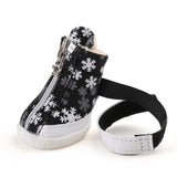 Maxbell Maxbell Dog Boots Waterproof Anti-Slip Pet Puppy Coitton Shoes Booties Black #3