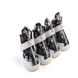 Maxbell Maxbell Dog Boots Waterproof Anti-Slip Pet Puppy Coitton Shoes Booties Black #5