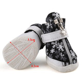 Maxbell Maxbell Dog Boots Waterproof Anti-Slip Pet Puppy Coitton Shoes Booties Black #5