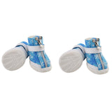 Maxbell Maxbell Dog Boots Waterproof Anti-Slip Pet Puppy Coitton Shoes Booties Blue#3