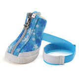 Maxbell Maxbell Dog Boots Waterproof Anti-Slip Pet Puppy Coitton Shoes Booties Blue#3