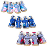 Maxbell Maxbell Dog Boots Waterproof Anti-Slip Pet Puppy Camouflage Shoes Booties Pink #1