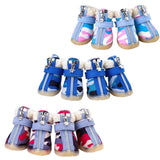 Maxbell Maxbell Dog Boots Waterproof Anti-Slip Pet Puppy Camouflage Shoes Booties Pink #1