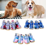 Maxbell Maxbell Dog Boots Waterproof Anti-Slip Pet Puppy Camouflage Shoes Booties Pink #1
