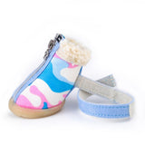 Maxbell Maxbell Dog Boots Waterproof Anti-Slip Pet Puppy Camouflage Shoes Booties Pink #1