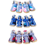 Maxbell Maxbell Dog Boots Waterproof Anti-Slip Pet Puppy Camouflage Shoes Booties Pink #1