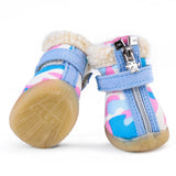 Maxbell Maxbell Dog Boots Waterproof Anti-Slip Pet Puppy Camouflage Shoes Booties Pink #1