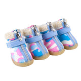Maxbell Maxbell Dog Boots Waterproof Anti-Slip Pet Puppy Camouflage Shoes Booties Pink #1