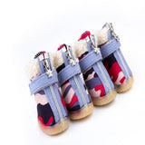 Maxbell Maxbell Dog Boots Waterproof Anti-Slip Pet Puppy Camouflage Shoes Booties Red #1