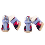 Maxbell Maxbell Dog Boots Waterproof Anti-Slip Pet Puppy Camouflage Shoes Booties Red #1