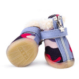 Maxbell Maxbell Dog Boots Waterproof Anti-Slip Pet Puppy Camouflage Shoes Booties Red #1