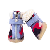 Maxbell Maxbell Dog Boots Waterproof Anti-Slip Pet Puppy Camouflage Shoes Booties Red #1