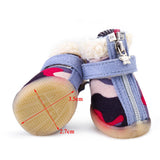 Maxbell Maxbell Dog Boots Waterproof Anti-Slip Pet Puppy Camouflage Shoes Booties Red #1