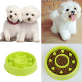 Maxbell Maxbell Healthy Pet Dog Cat Puppy Interactive Slow Food Feeder Bowl Dish  Green