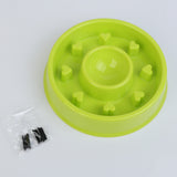 Maxbell Maxbell Healthy Pet Dog Cat Puppy Interactive Slow Food Feeder Bowl Dish  Green