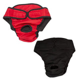 Maxbell 2 pcs Dog Physiological Pants Femal Dogs Sanitary Pant Diaper Black Red L