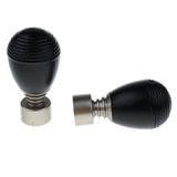 Maxbell 2-Piece Decorative Window Curtain Pole Rod End Cap Final Head 28mm 4# Black - Aladdin Shoppers