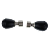 Maxbell 2-Piece Decorative Window Curtain Pole Rod End Cap Final Head 28mm 4# Black - Aladdin Shoppers