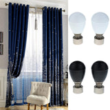 Maxbell 2-Piece Decorative Window Curtain Pole Rod End Cap Final Head 28mm 4# Black - Aladdin Shoppers