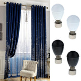 Maxbell 2-Piece Decorative Window Curtain Pole Rod End Cap Final Head 28mm 4# Black - Aladdin Shoppers