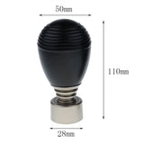Maxbell 2-Piece Decorative Window Curtain Pole Rod End Cap Final Head 28mm 4# Black - Aladdin Shoppers