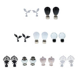 Maxbell 2-Piece Decorative Window Curtain Pole Rod End Cap Final Head 28mm 4# Black - Aladdin Shoppers
