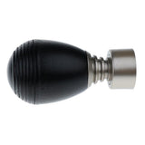 Maxbell 2-Piece Decorative Window Curtain Pole Rod End Cap Final Head 28mm 4# Black - Aladdin Shoppers