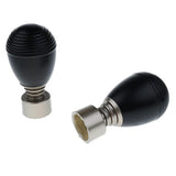 Maxbell 2-Piece Decorative Window Curtain Pole Rod End Cap Final Head 28mm 4# Black - Aladdin Shoppers