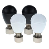 Maxbell 2-Piece Decorative Window Curtain Pole Rod End Cap Final Head 28mm 4# Black - Aladdin Shoppers