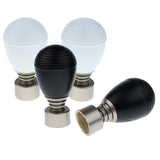 Maxbell 2-Piece Decorative Window Curtain Pole Rod End Cap Final Head 28mm 4# Black - Aladdin Shoppers
