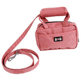 Maxbell Maxbell Pet Leash Bag Dog Puppy Walking Leash + Functional Carrier Bag Poop Bag Red