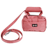 Maxbell Maxbell Pet Leash Bag Dog Puppy Walking Leash + Functional Carrier Bag Poop Bag Red