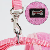 Maxbell Maxbell Mesh Pet Cat Kitten Adjustable Harness Walking Lead Leash Chest Strap Pink