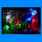 Maxbell Maxbell Fish Tank Amphibious Submersible Mini LED Spotlight Lamp EU Plug Blue