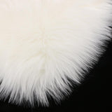 Maxbell 40x50cm Shaggy Heart Shape Area Rug Floor Carpet Mat Cushion Pad White - Aladdin Shoppers