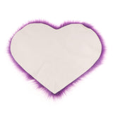 Maxbell 40x50cm Shaggy Heart Shape Area Rug Floor Carpet Mat Cushion Pad Purple - Aladdin Shoppers
