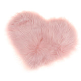 Maxbell 40x50cm Shaggy Heart Shape Area Rug Floor Carpet Mat Cushion Pad Pink - Aladdin Shoppers