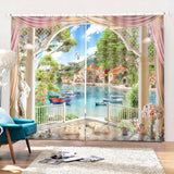 Maxbell 1 Pair Thermal Insulated Blackout Window Curtain Panel Balcony - Aladdin Shoppers