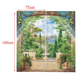 Maxbell 1 Pair Thermal Insulated Blackout Window Curtain Panel Garden - Aladdin Shoppers