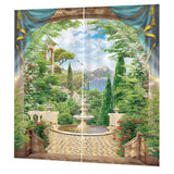 Maxbell 1 Pair Thermal Insulated Blackout Window Curtain Panel Garden - Aladdin Shoppers
