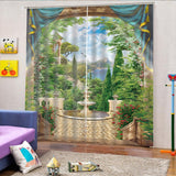 Maxbell 1 Pair Thermal Insulated Blackout Window Curtain Panel Garden - Aladdin Shoppers