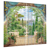 Maxbell 1 Pair Thermal Insulated Blackout Window Curtain Panel Garden - Aladdin Shoppers