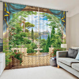 Maxbell 1 Pair Thermal Insulated Blackout Window Curtain Panel Garden - Aladdin Shoppers