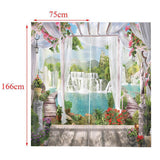 Maxbell 1 Pair Thermal Insulated Blackout Window Curtain Panel Garden Waterfall - Aladdin Shoppers