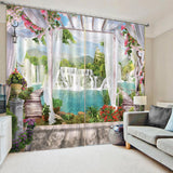 Maxbell 1 Pair Thermal Insulated Blackout Window Curtain Panel Garden Waterfall - Aladdin Shoppers